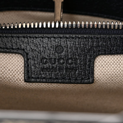 Gucci GG Supreme Monogram Textured Dollar Calfskin Small Retro Interlocking G Tote Bag Beige Blue 6 of 10