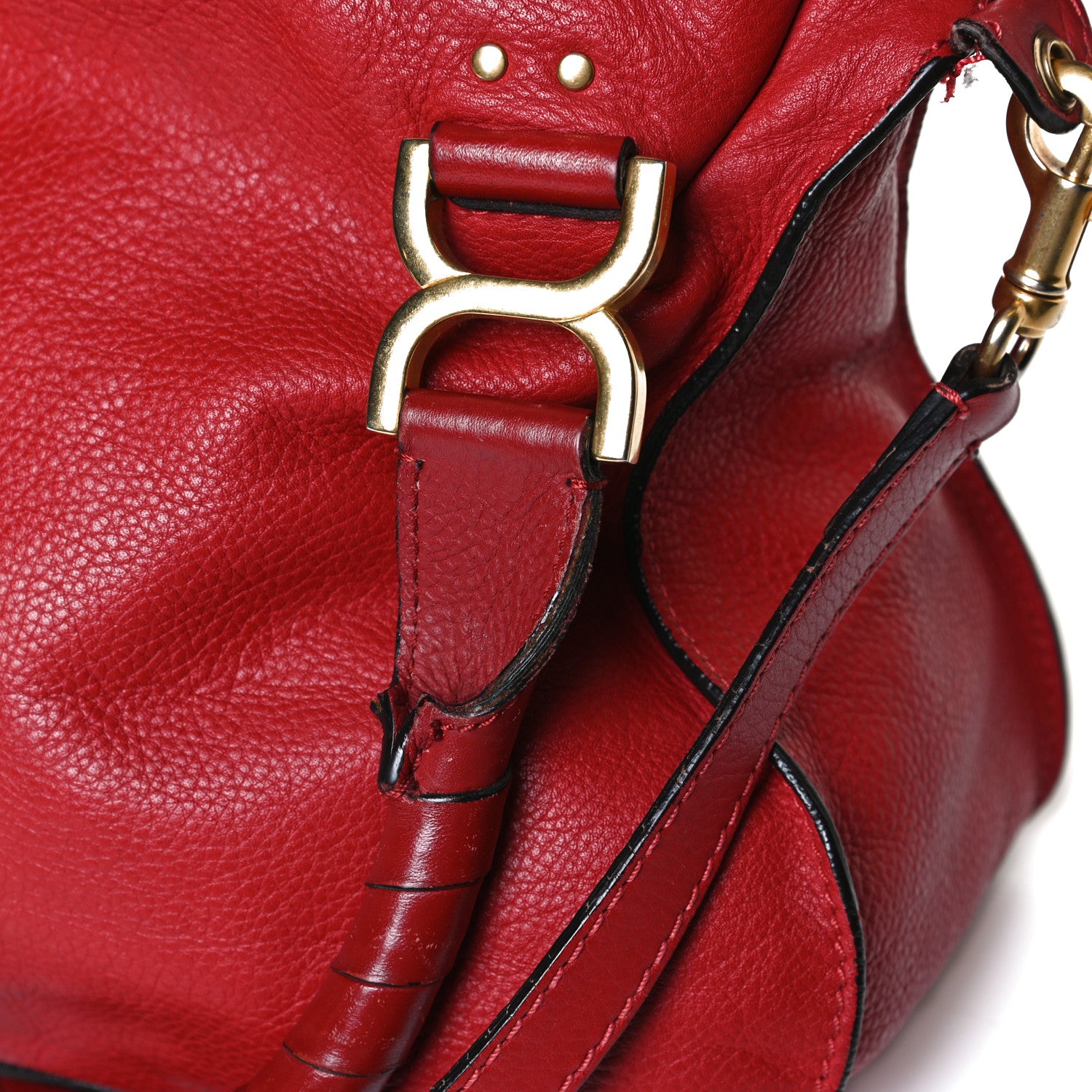 Chloe Calfskin Medium Marcie Satchel Peony Red 22 of 25