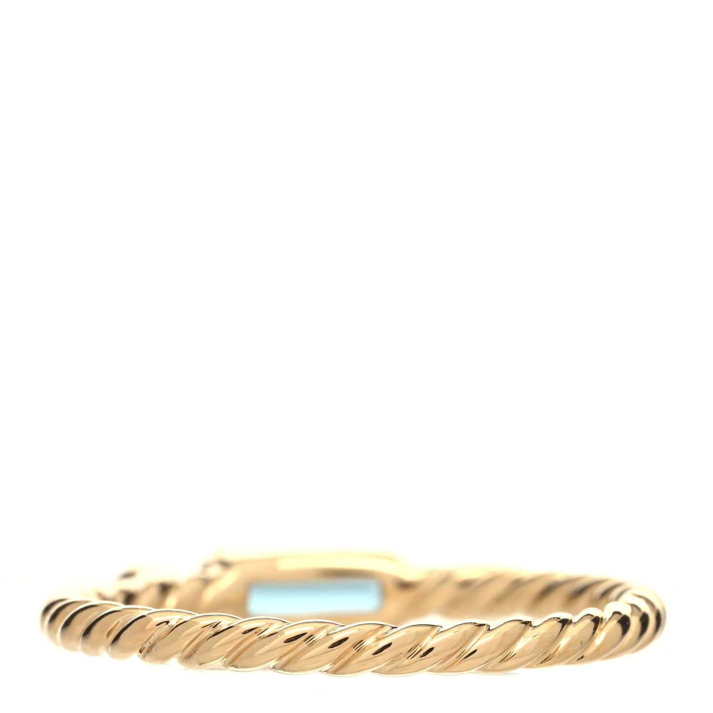 18K Yellow Gold Diamond Blue Topaz Novella Ring 52 6