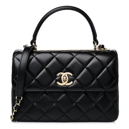 Chanel Lambskin Quilted Small Trendy CC Dual Handle Flap Bag Black 1 of 10