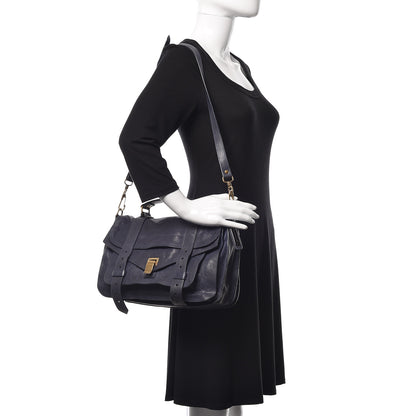 Proenza Schouler Lambskin Medium PS1 Satchel Midnight 2 of 10