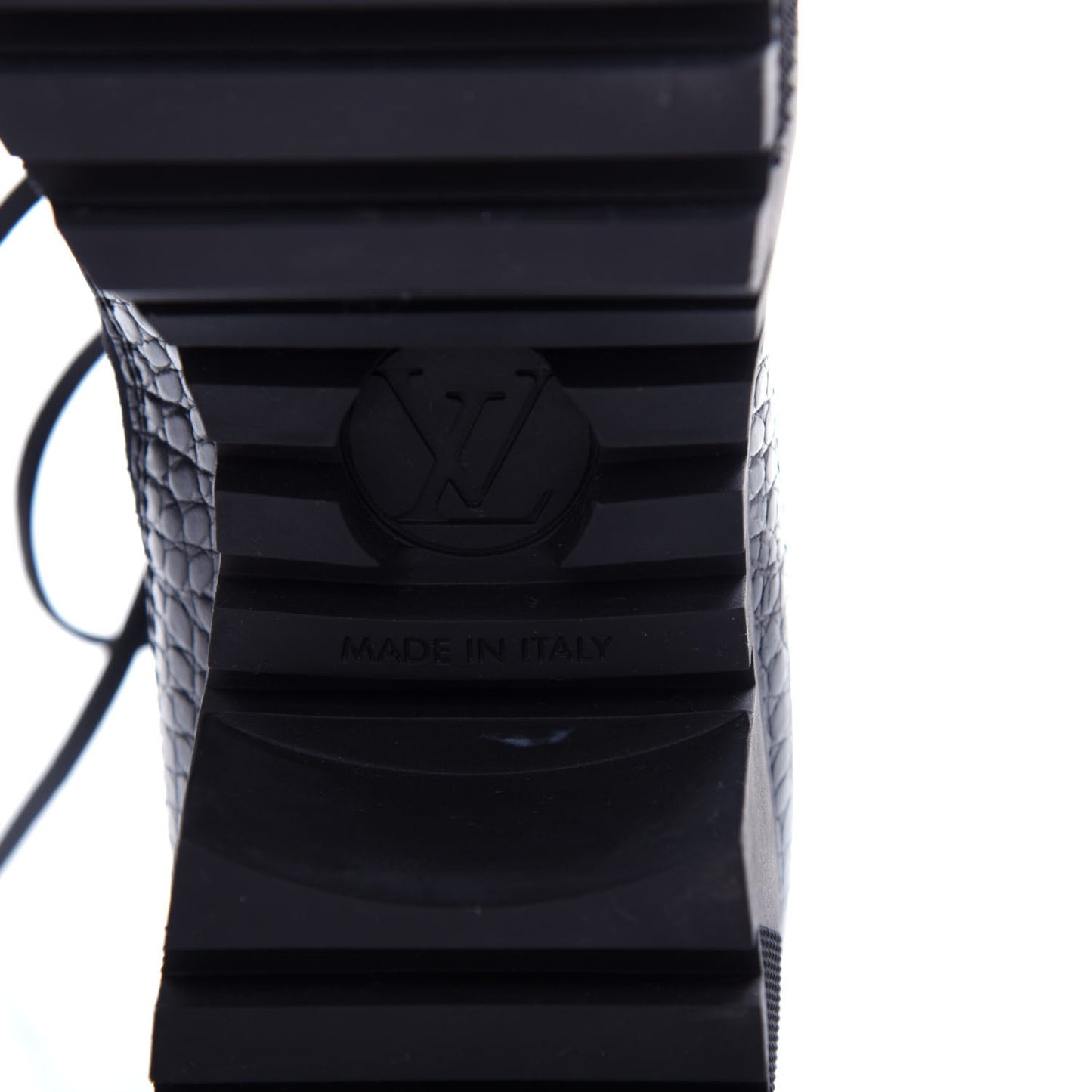 Suede Calfskin Monogram Laureate Platform Desert Boots 37.5 Black