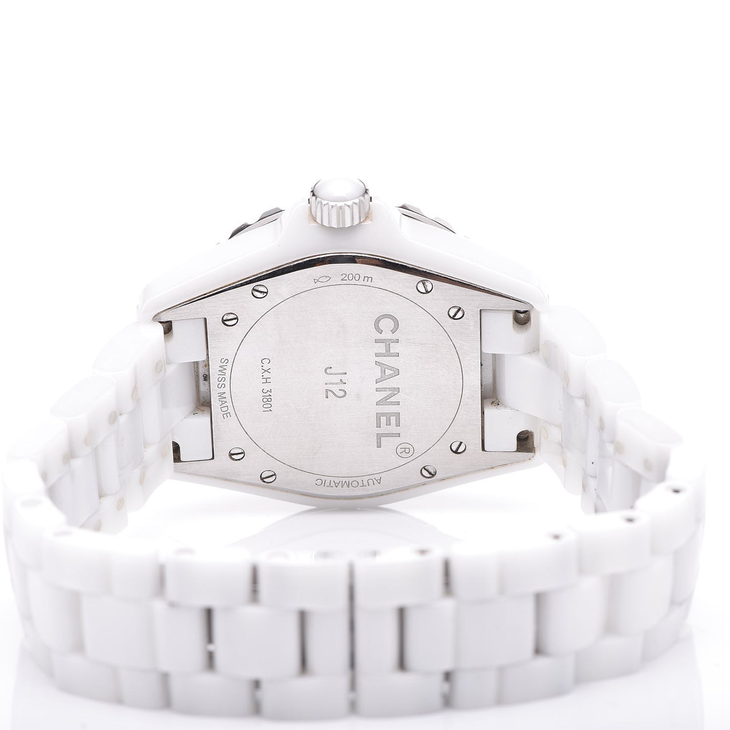 Stainless Steel Ceramic Diamond 38mm J12 Automatic Watch White