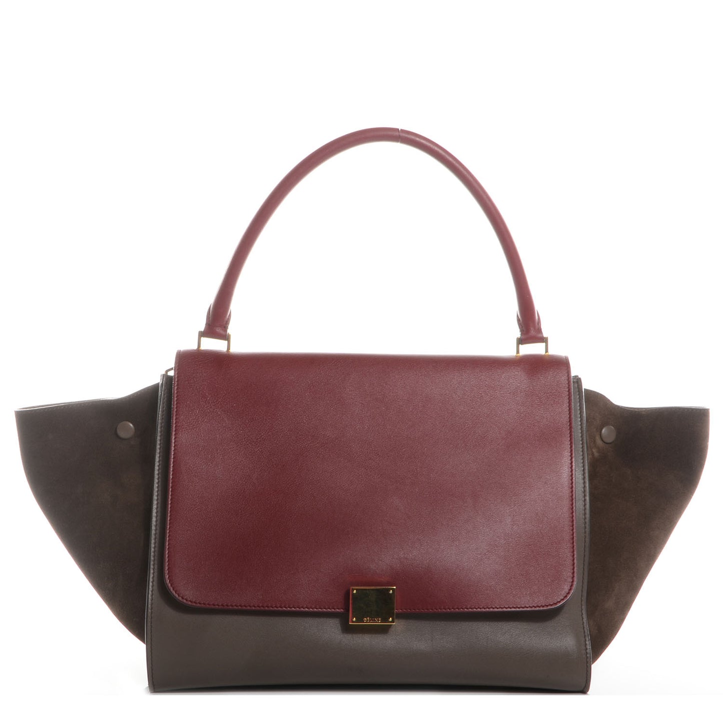 Calfskin and Suede Large Tri-Color Trapeze Granite