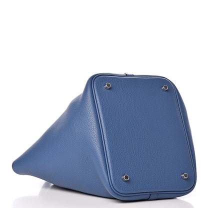 Hermes Taurillon Clemence Picotin Lock 22 MM Bleu Agate 4 of 9