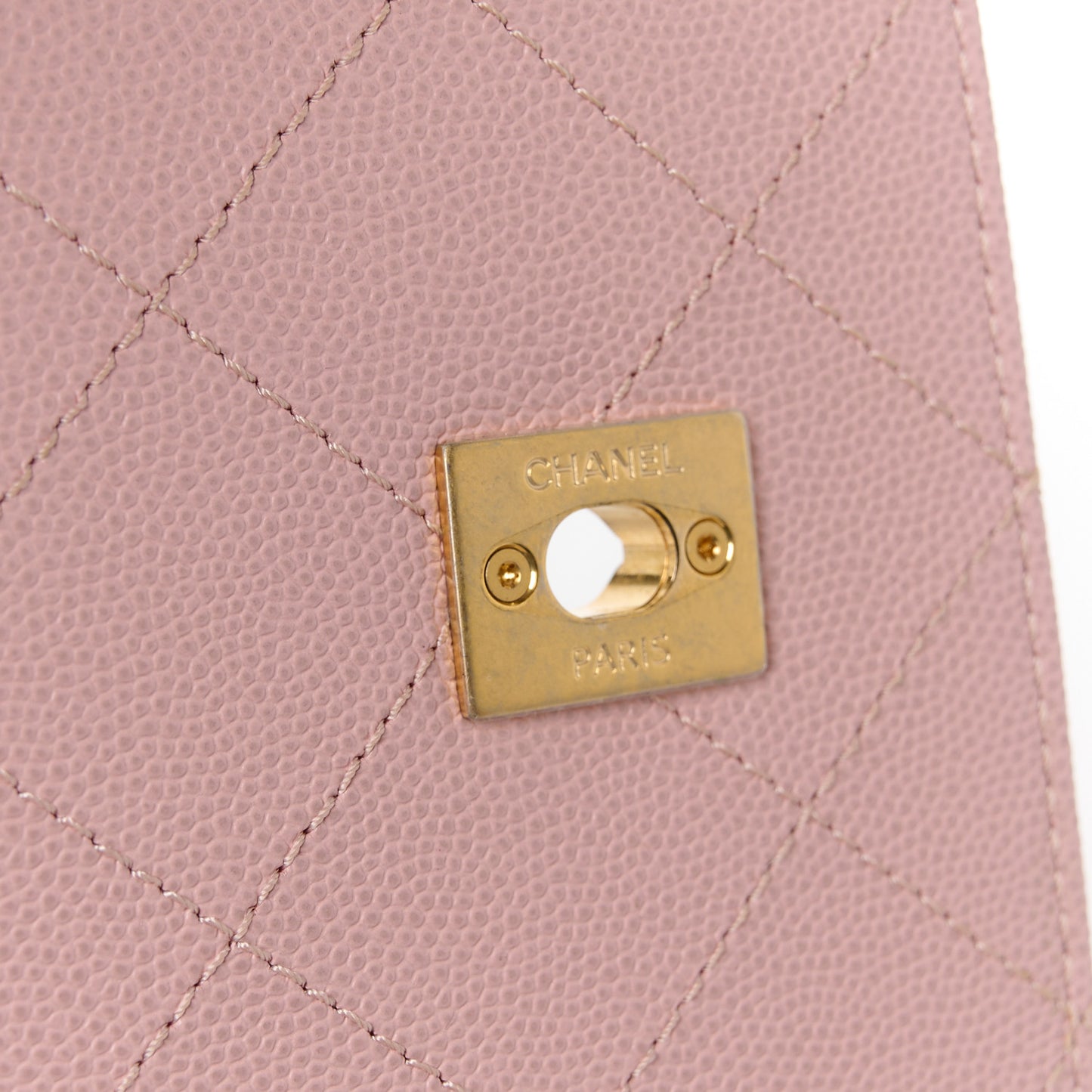 Lambskin Caviar Lovely Chains Flap Shoulder Bag Pink