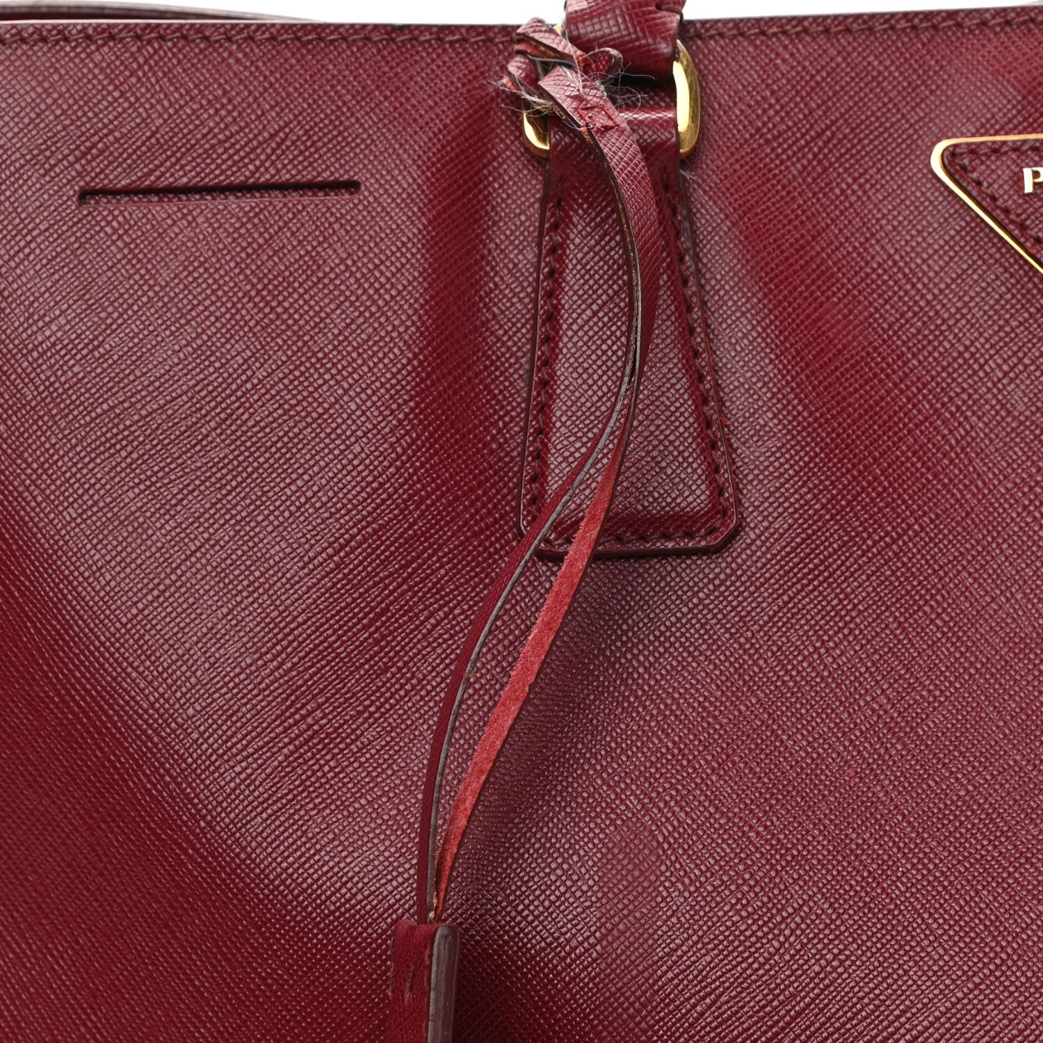Prada Saffiano Lux Large Tote Cherry 23 of 24