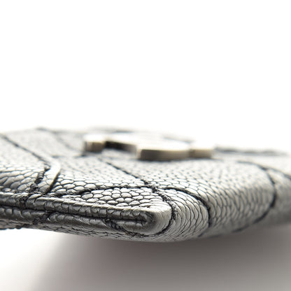 Chanel Caviar Quilted Stitched Card Holder Black 9 of 10