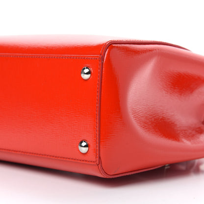 Fendi Vitello Vernice Camoscio Petite 2Jours Tote Papavero 7 of 12