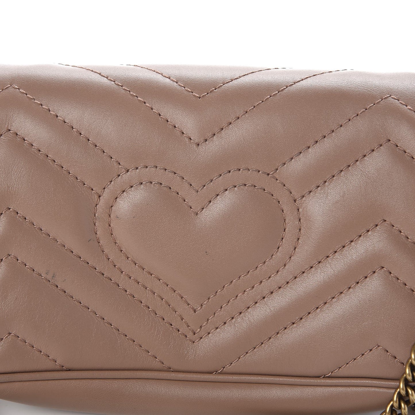 Calfskin Matelasse Super Mini GG Marmont Shoulder Bag Porcelain Rose