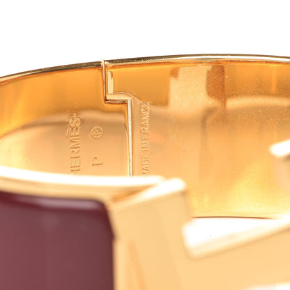 Hermes Enamel Wide Clic Clac H Bracelet PM Bourgogne 5 of 6