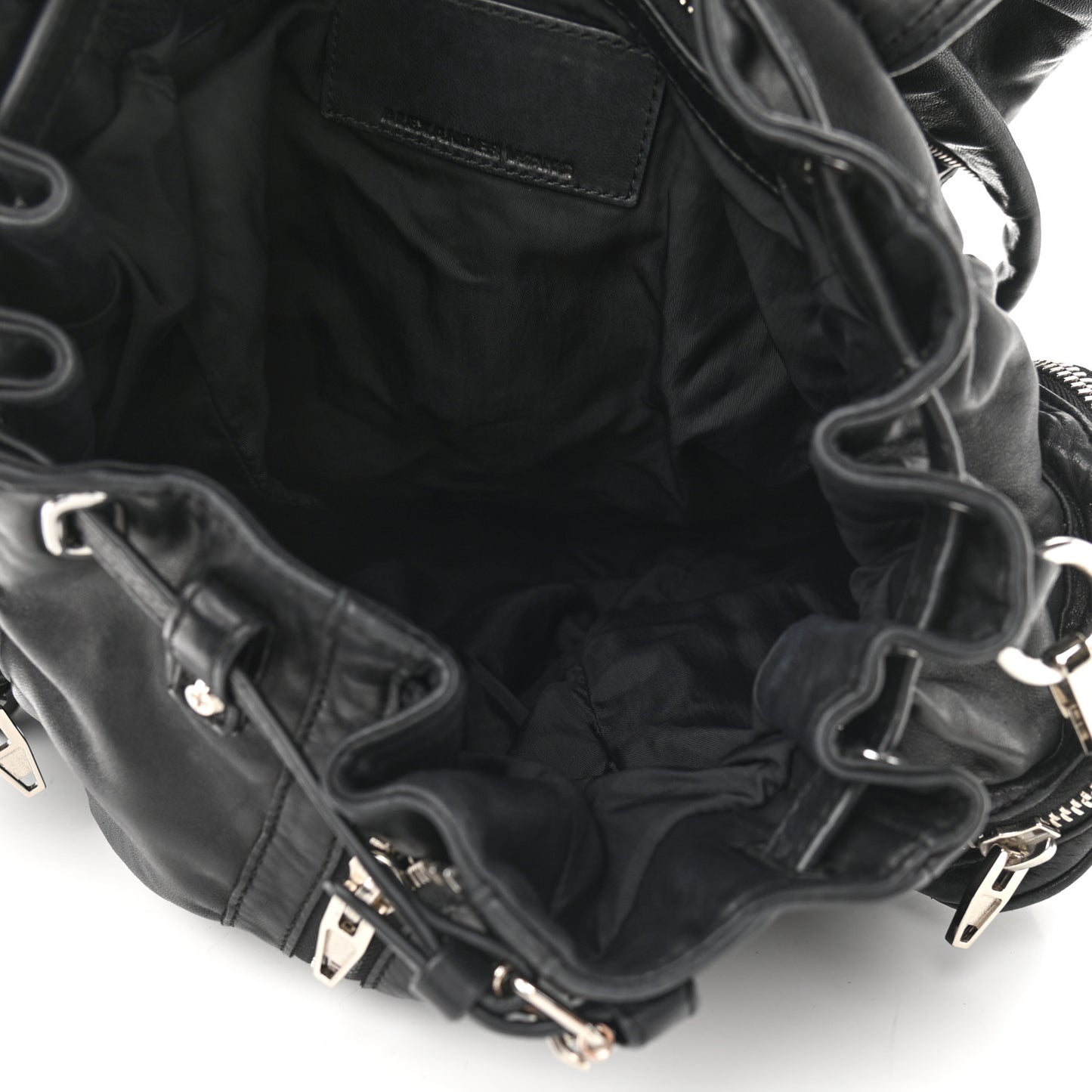Lambskin Marti Backpack Washed Black Hardware