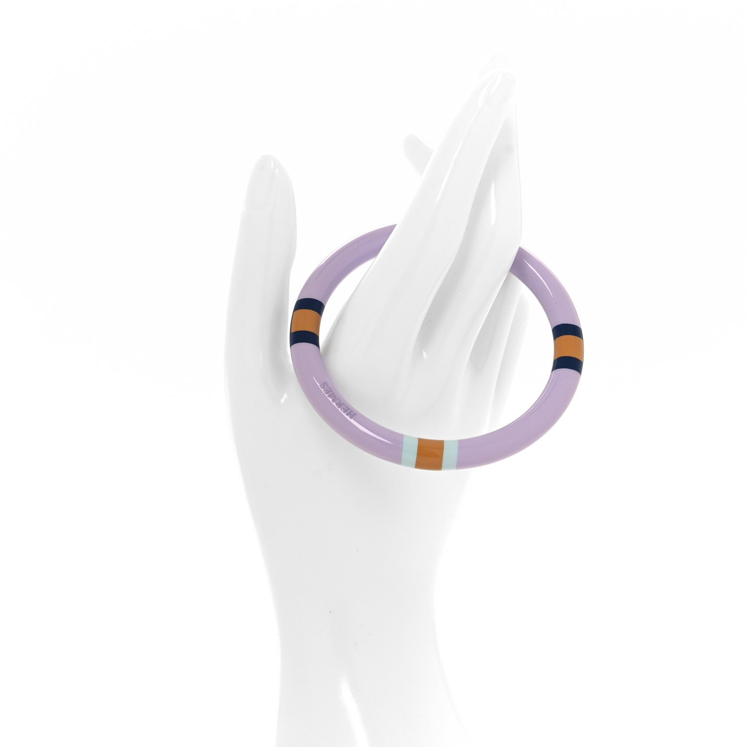 Hermes Lacquered Wood H Equipe PM Bangle Bracelet T1 2 of 5