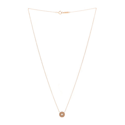 Tiffany 18K Rose Gold Diamond 1837 Circle Pendant Necklace 3 of 6