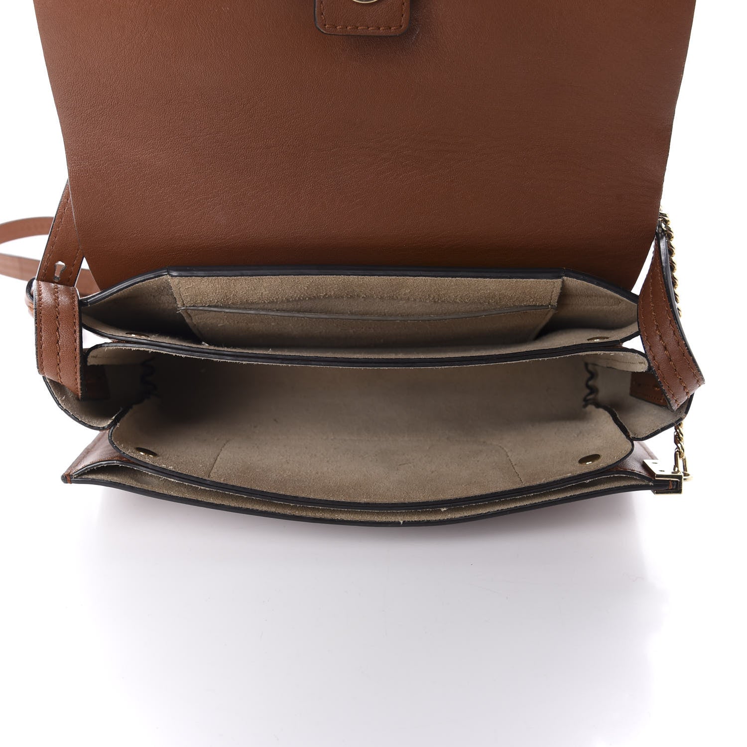 Chloe Suede Calfskin Small Faye Shoulder Bag Tobacco 5 of 11