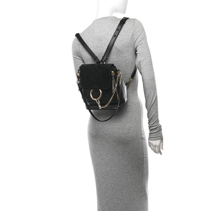 Chloe Suede Calfskin Small Faye Backpack Black 2 of 11