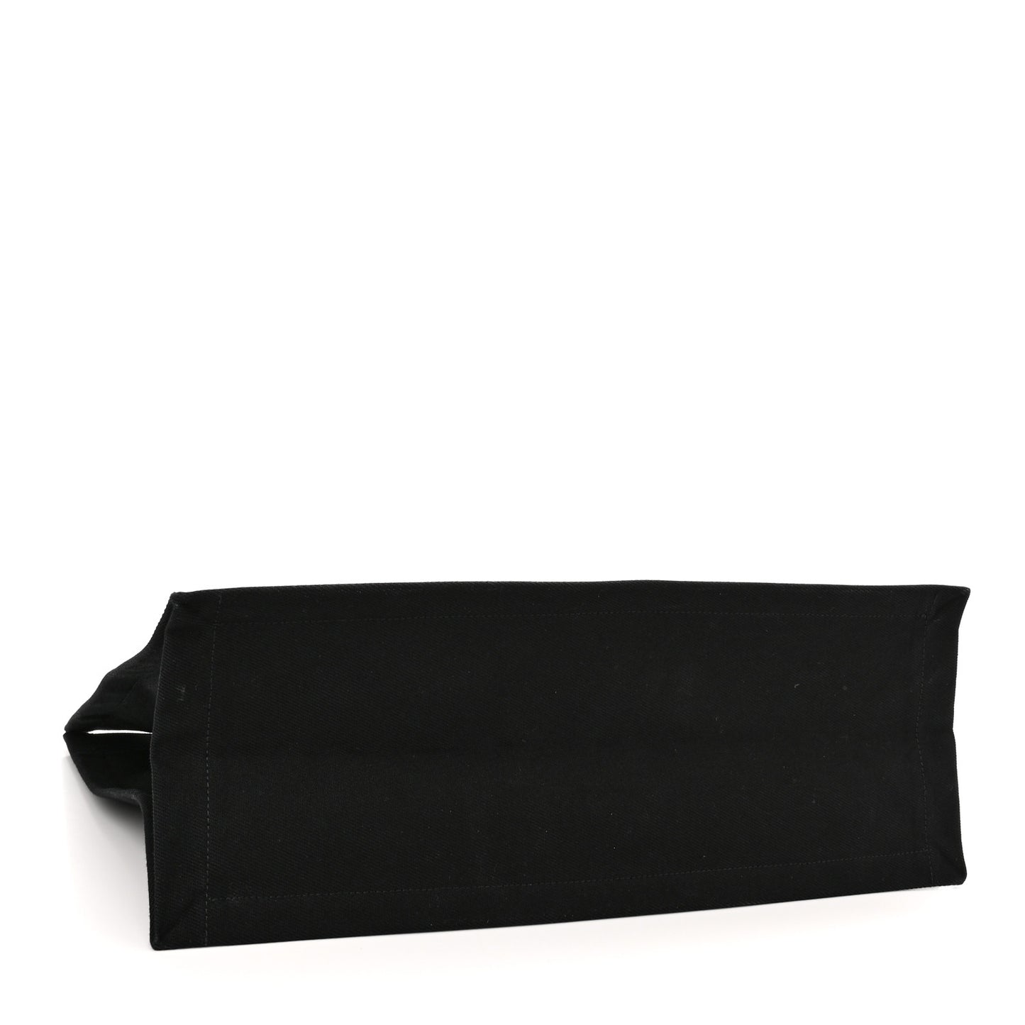 Linen Calfskin Rive Gauche Tote Black
