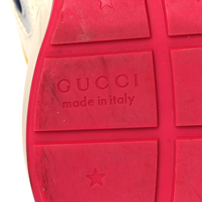 Gucci GG Supreme Monogram Mix Monogram Mens Rhyton Sneakers 9 London Blue Beige Sun Yellow 7 of 10