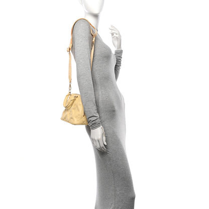 Louis Vuitton Calfskin Bubblegram Alma BB Banana 2 of 19