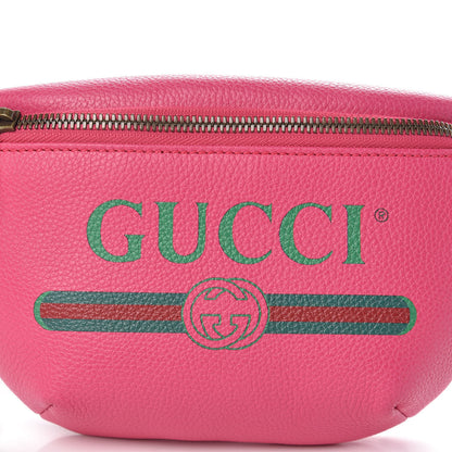 Gucci Grained Calfskin Small Logo Belt Bag Box Pink Green 8 of 10