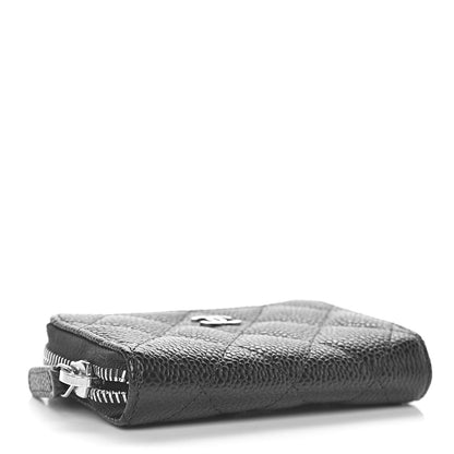 Chanel Caviar Quilted Zip Coin Purse Black 4 of 8