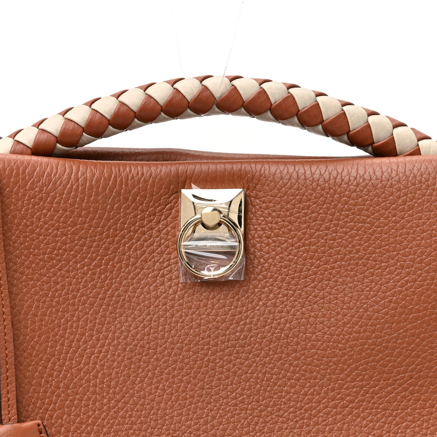 Heavy Grain Iris Tote Brown