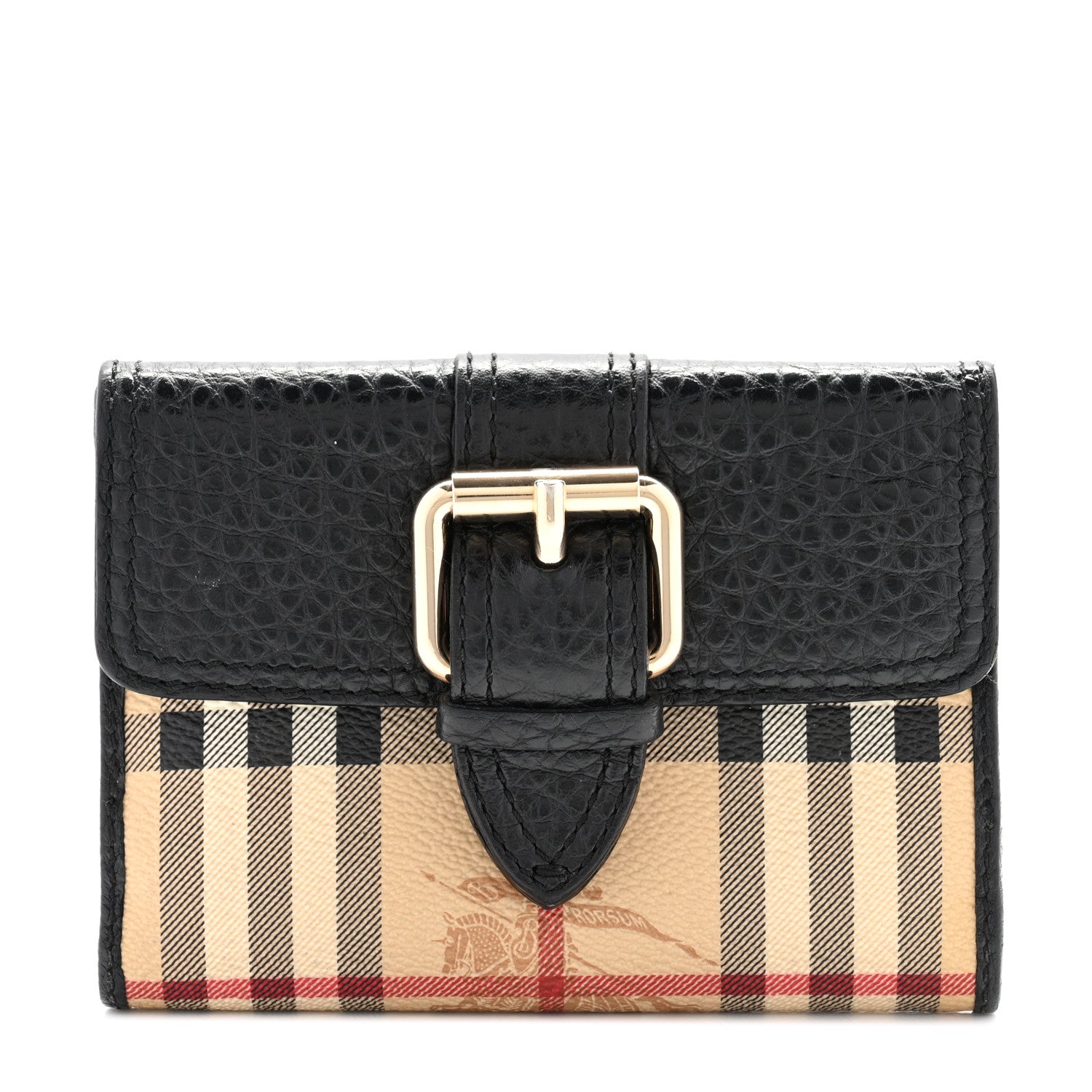 Burberry Haymarket Check Compact Wallet Black 1 of 11