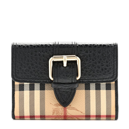 Burberry Haymarket Check Compact Wallet Black 1 of 11