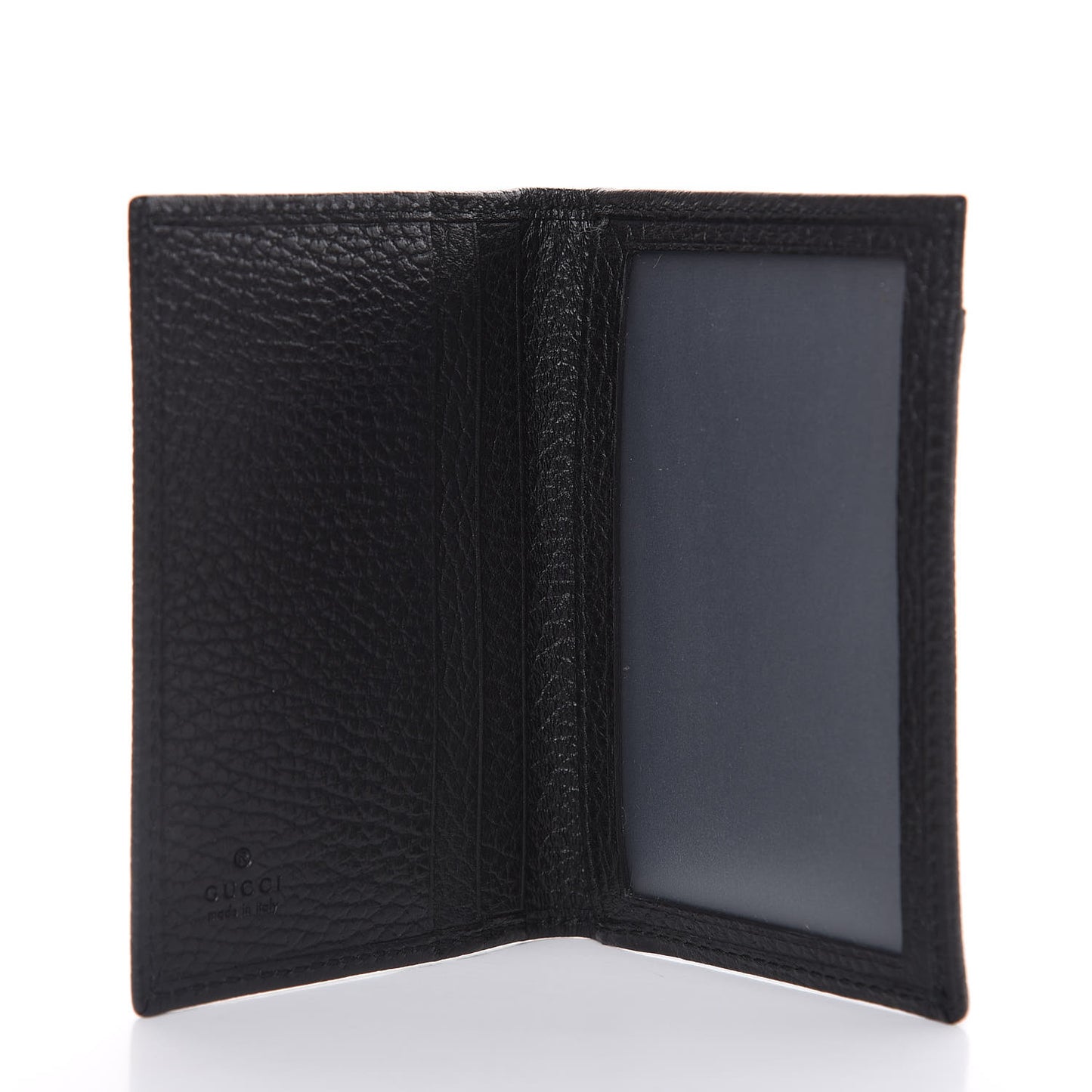 Dollar Calfskin Swing Train Pass Card Case Black
