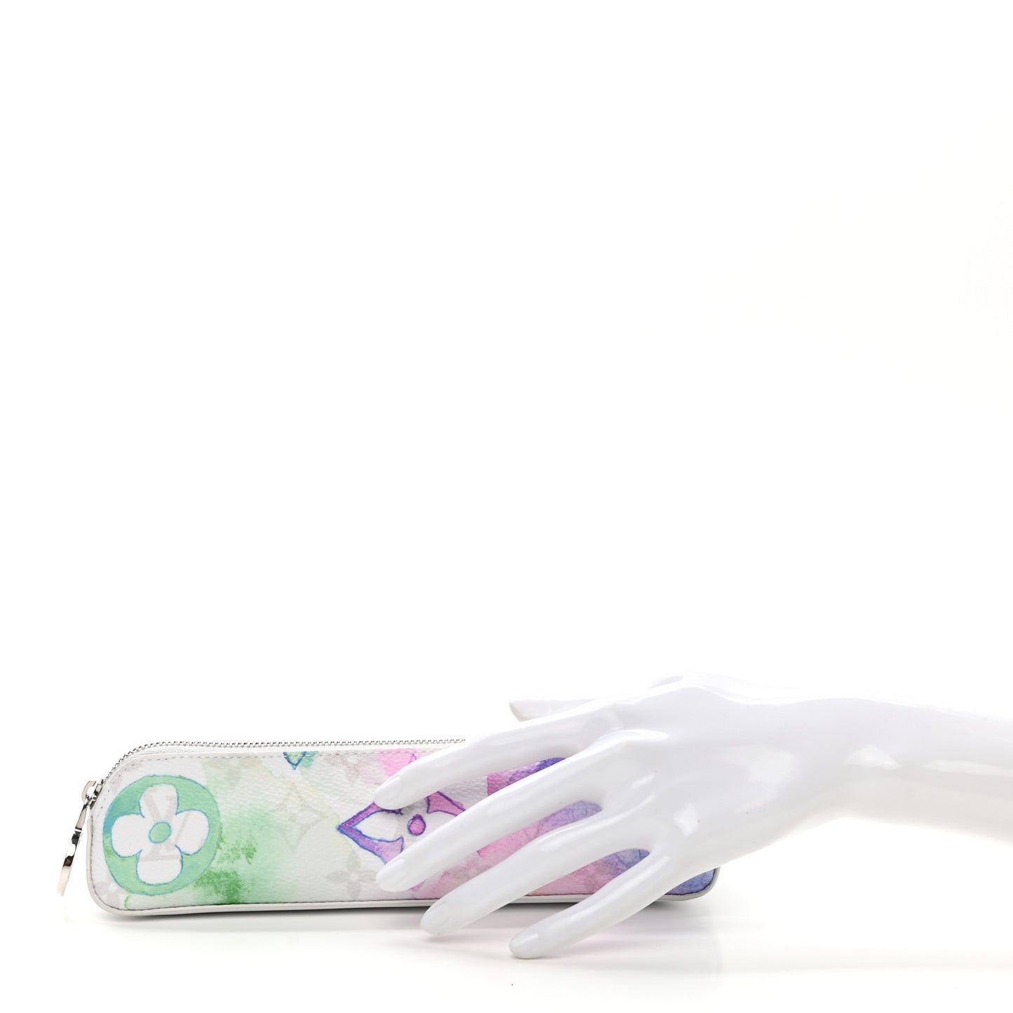 Monogram Watercolor Elizabeth Pencil Pouch Multicolor