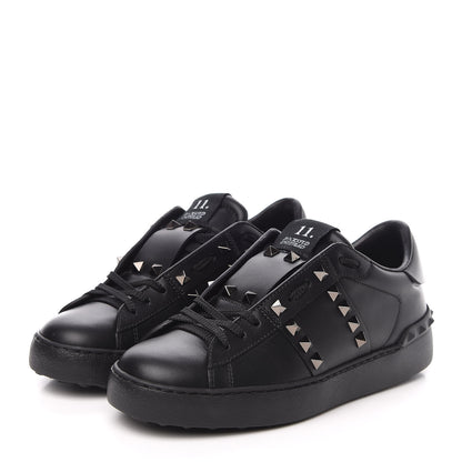 Valentino Garavani Calfskin Womens Rockstud Untitled Open Sneakers size 36.5 Black 3 of 8