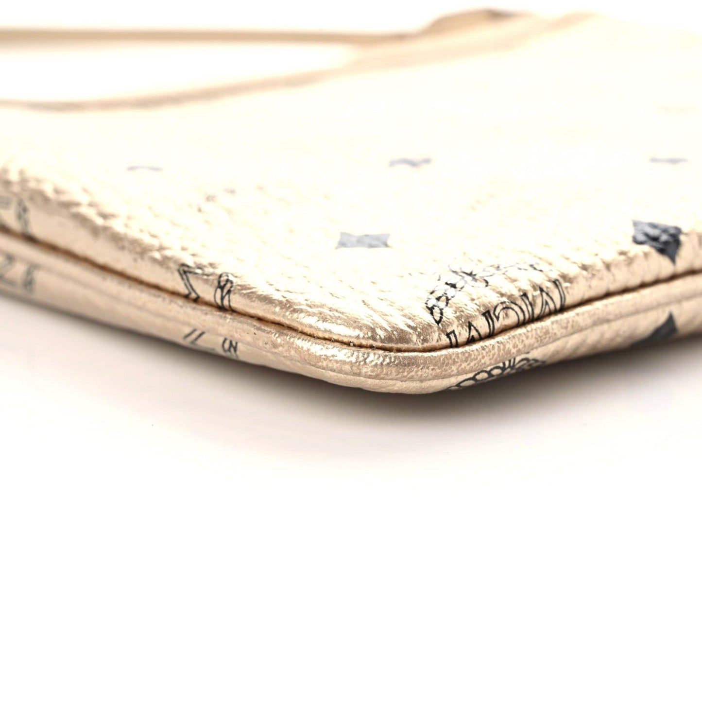 Metallic Visetos Liz Shopper Tote Pouch Gold