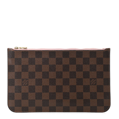 Louis Vuitton Damier Ebene Neverfull MM GM Pochette Rose Ballerine 1 of 4