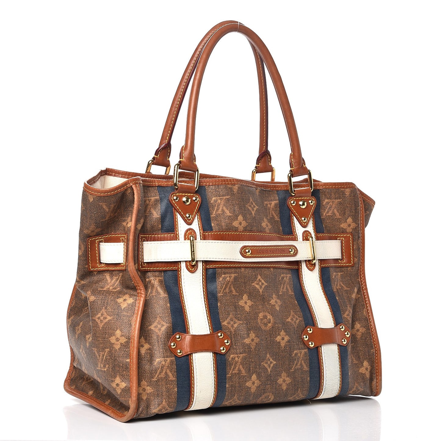 Monogram Rayures Tisse Sac GM Blue