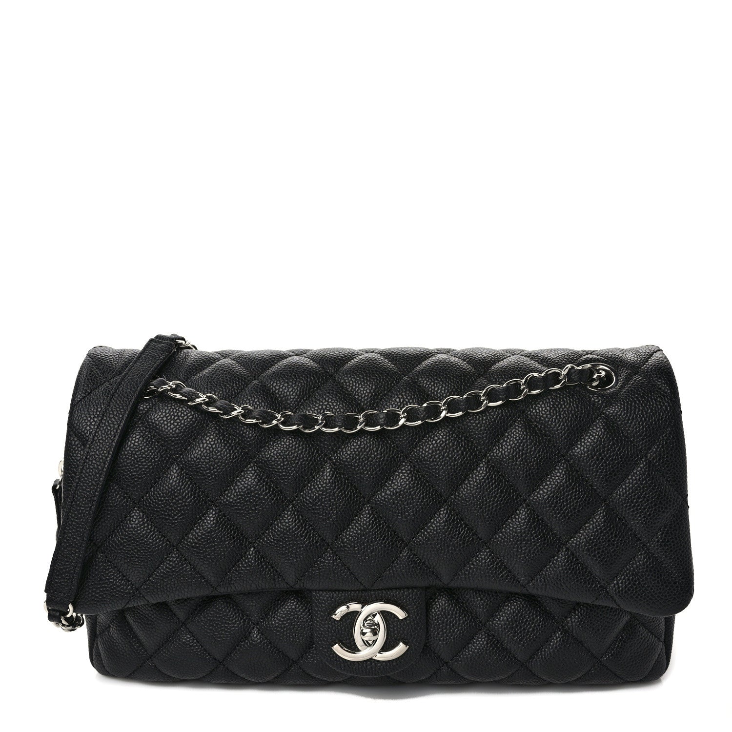 Chanel Caviar Quilted Jumbo Easy Flap Black 1 of 10
