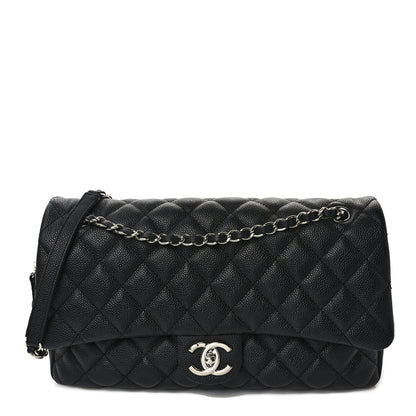 Chanel Caviar Quilted Jumbo Easy Flap Black 1 of 10