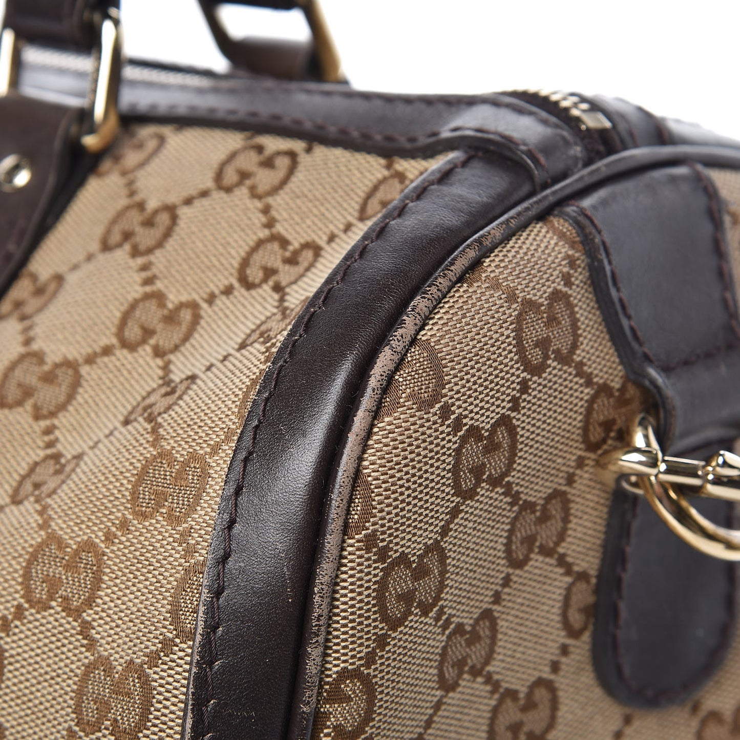 Monogram Vintage Web Medium Boston Dark Brown