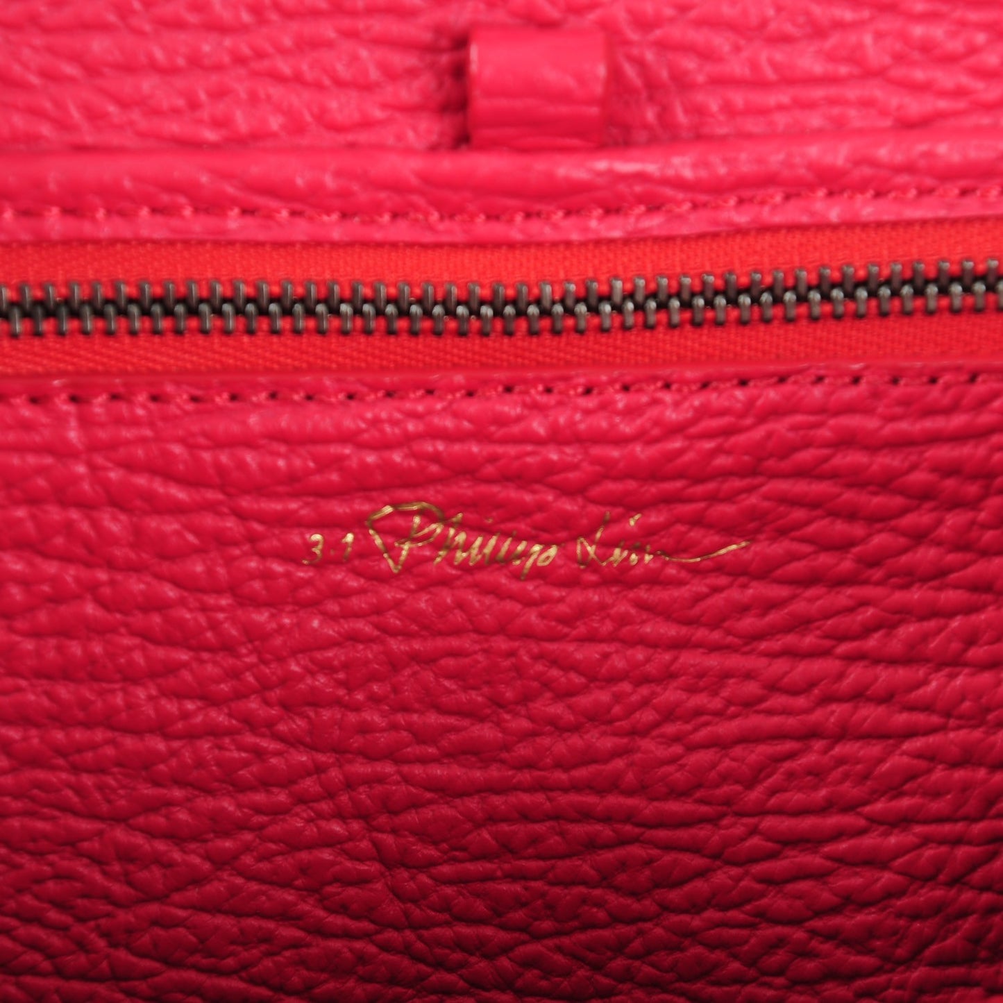 3.1 Textured Calfskin Mini Pashli Satchel Raspberry