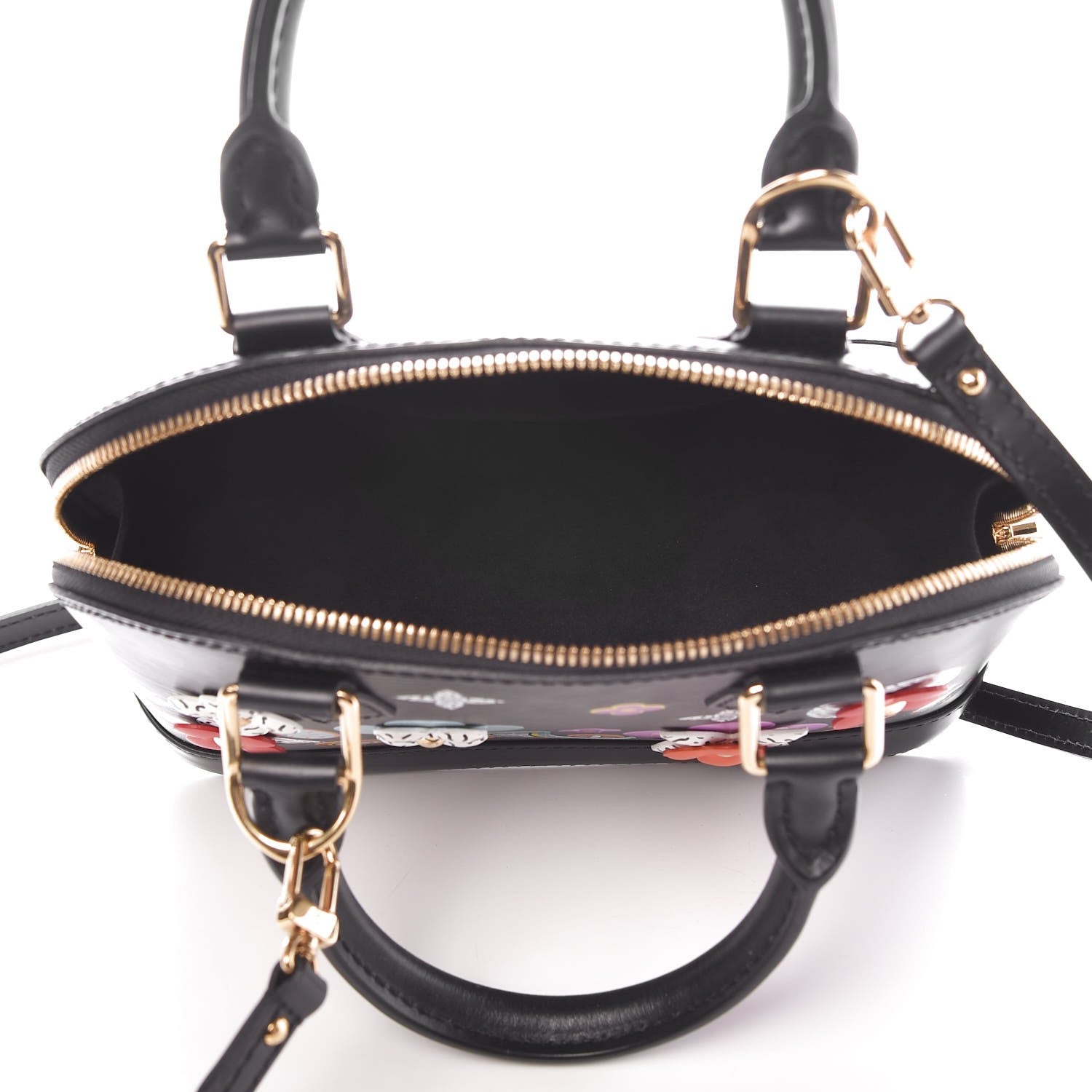 Louis Vuitton Epi Blooming Flowers Alma BB Black 6 of 8