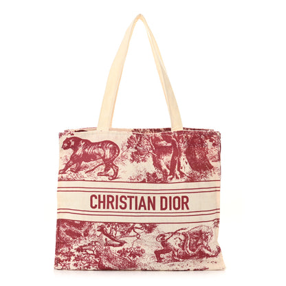Christian Dior Straw Dioriviera Tote Red 1 of 10