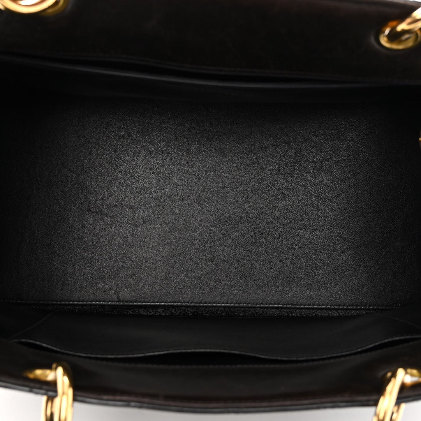 Patent Quilted Grand Shopping Tote GST Black