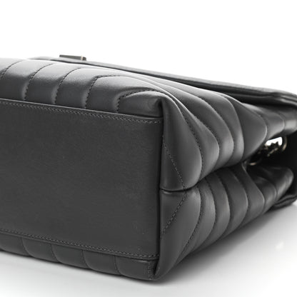 Saint Laurent Calfskin Y Quilted Monogram Medium Loulou Chain Satchel Grey 9 of 9