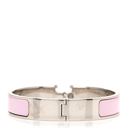Hermes Enamel Narrow Clic Clac H Bracelet PM Rose Dragee 3 of 5