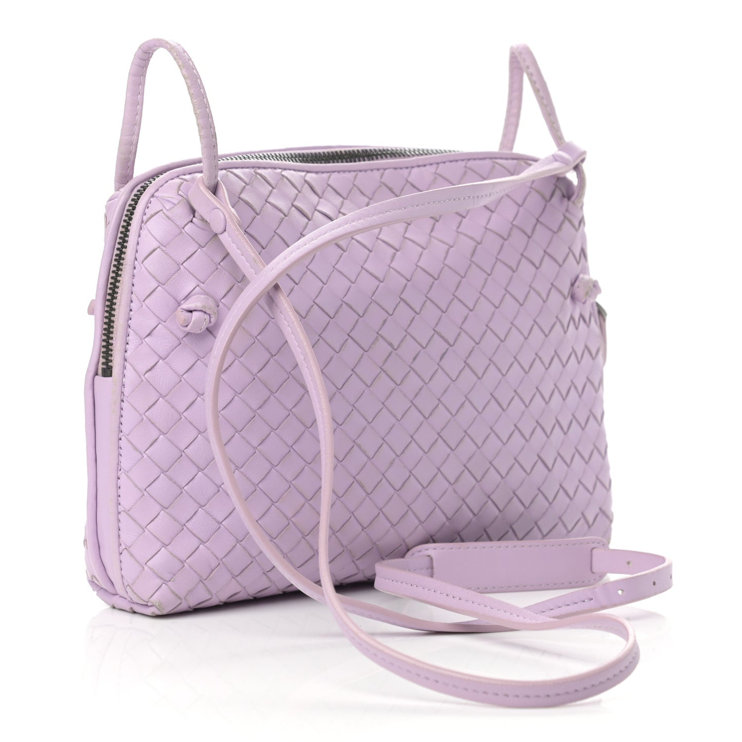 Nappa Intrecciato Pillow Crossbody Messenger Parme