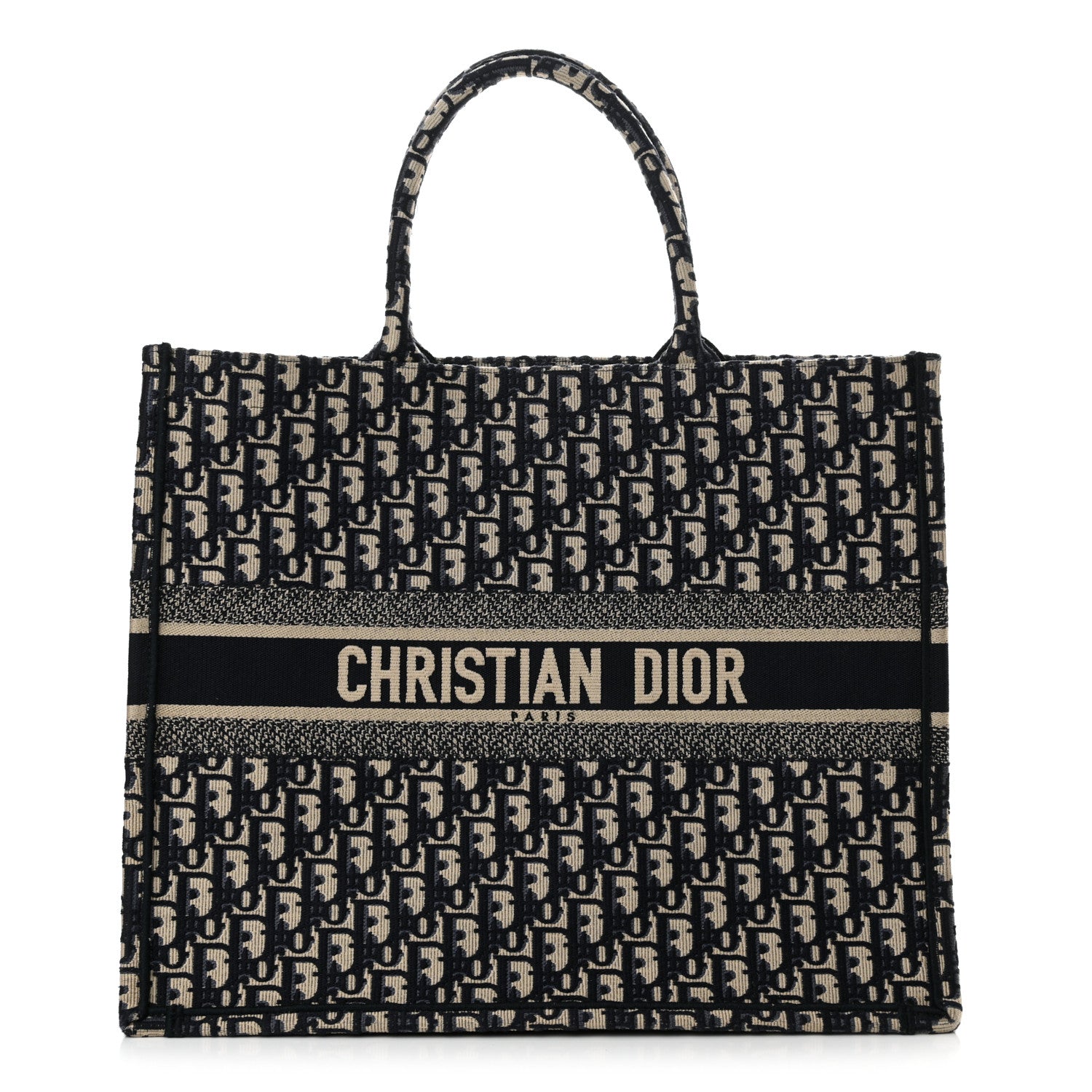 Christian Dior Oblique Large Book Tote Blue Multicolor 1 of 12