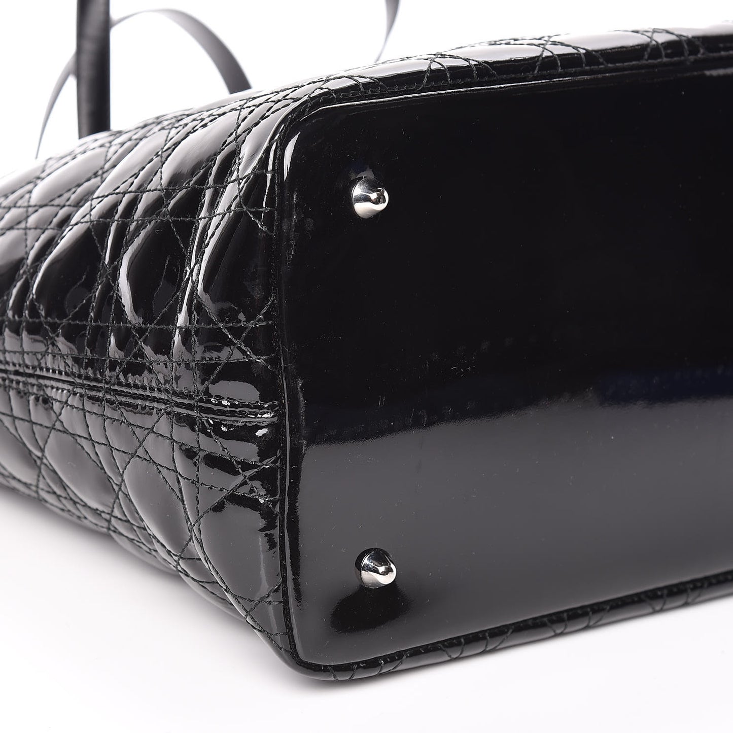 Patent Cannage Medium Panarea Tote Black