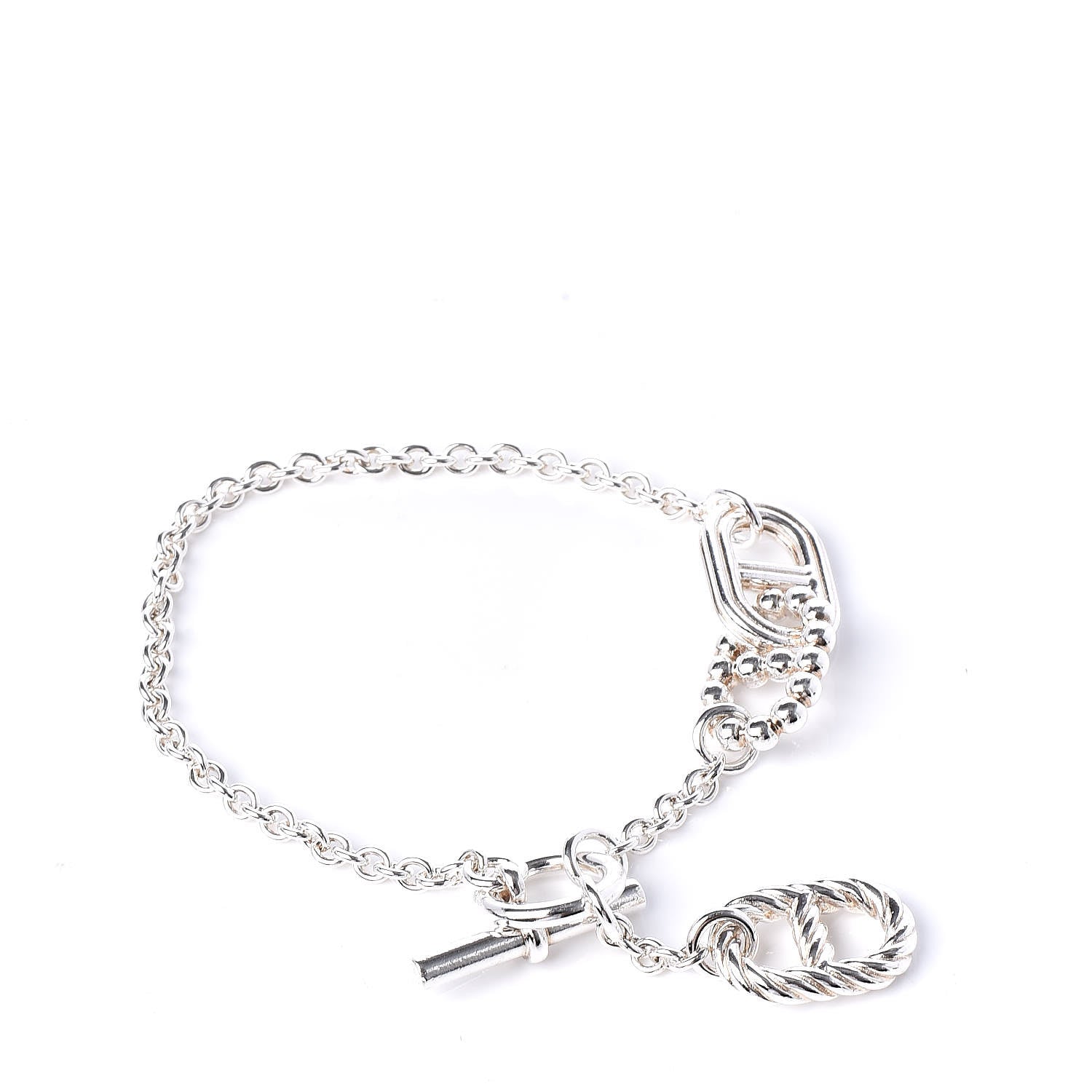Hermes Sterling Silver Small Parade Bracelet 1 of 5