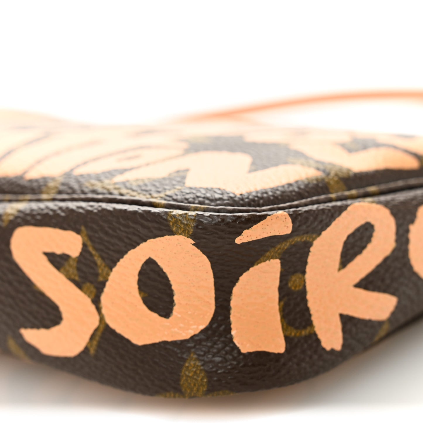 Monogram Graffiti Pochette Accessories Peach
