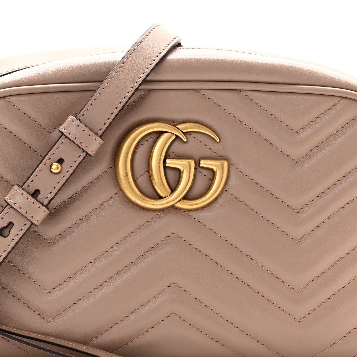 Calfskin Matelasse Small GG Marmont Chain Shoulder Bag Porcelain Rose
