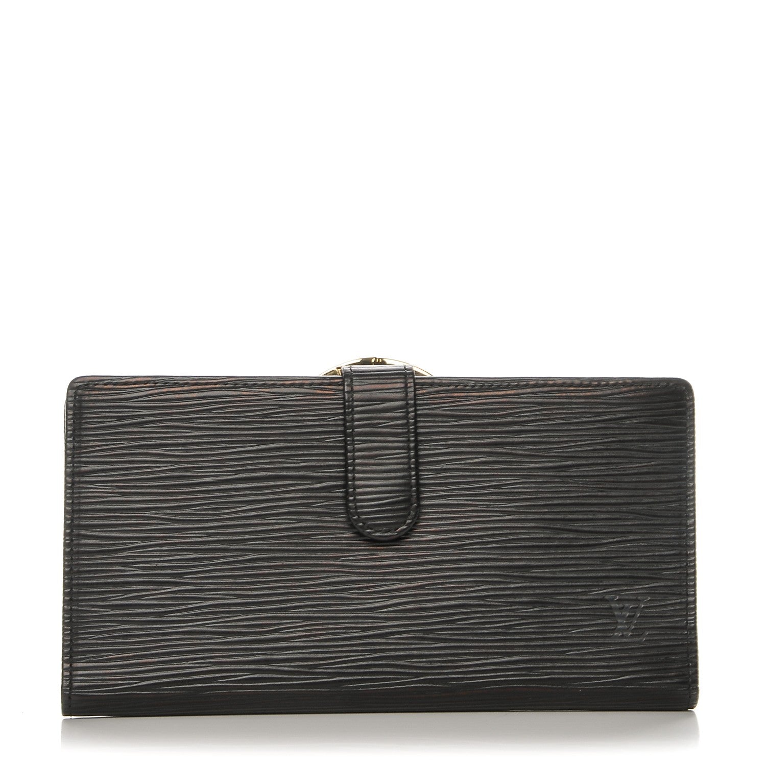 Louis Vuitton Epi Viennois Continental French Purse Wallet Black 1 of 6